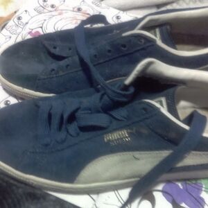 Puma Blue Sneakers Retro Low-Top Design